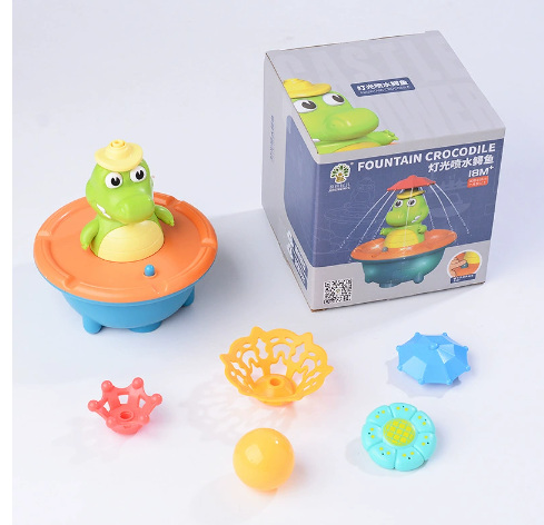 ✨ Juguete de Agua para Baño Bebé con Luces y Burbujas