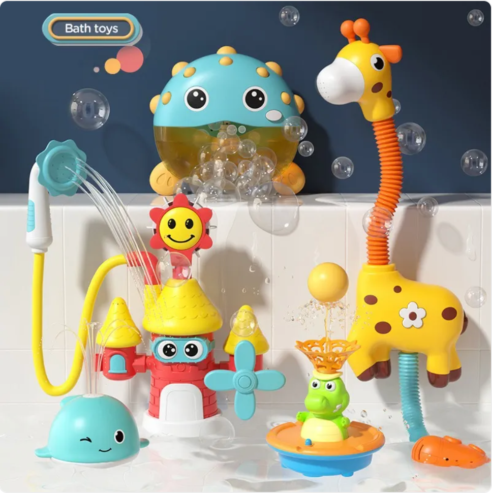 ✨ Juguete de Agua para Baño Bebé con Luces y Burbujas